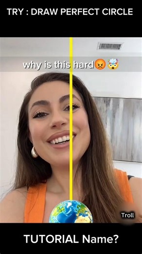 Draw perfect circle around earth #challenge ##trend