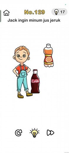 Jawaban Brain Out Level 129 - Jack Ingin Minum Jus Jeruk - Gameplay Indonesia
