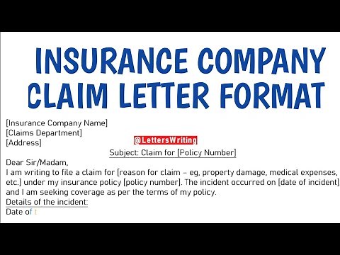 Application Letter to Insurance Company for Claim | Letters Writing