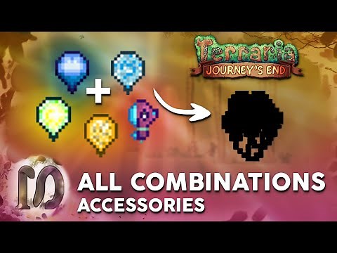 Terraria 1.4 Journey's End - ALL ACCESSORY COMBINATIONS in Terraria - All Accessory crafting recipes