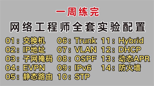 【网络工程师】网络工程师ENSP实验配置，VPN、MPLS、DHCP、防火墙、ISIS、BGP等。HCIA+HCIP+HCIE（附全套实验拓扑+ENSP安装包）