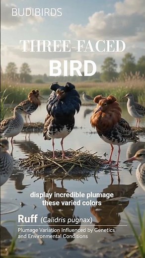 One Bird, Three Male Forms—The Incredible Science of the Ruff Bird #ruffbird #birds #nature