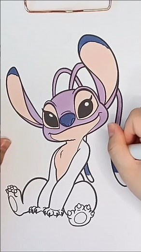 Angel Lilo & Stitch #liloandstitch #angel #disney #disneyart #disneykids #coloringpage #kidscoloring