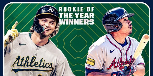 Emerging A's slugger, burgeoning Braves backstop named Rookies of the Year