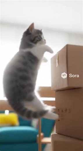Little Puff's Box Jump Fail #cat #shorts
