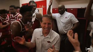 37K views · 1.9K reactions | Go inside the Hogs locker room celebration after defeating Indiana! | Arkansas Razorback Men's Basketball | Facebook