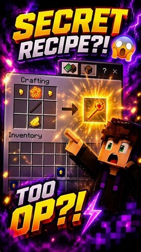 Minecraft Secret Crafting Recipe 😳 (Too OP?!)