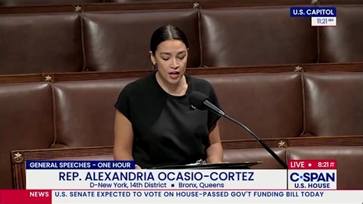 AOC attacks Charlie Kirk on the House floor after voting no on the resolution honoring his life and legacy. What an absolute disgrace. “His rhetoric and beliefs were ignorant, uneducated, and sought to disenfranchise millions of Americans, far from the working quote, working tirelessly to promote unity, unquote, asserted by the majority in this resolution.” “It is equally important that Congress does unite to reject the government's attempt to weaponize this moment into an all-out assault on fre