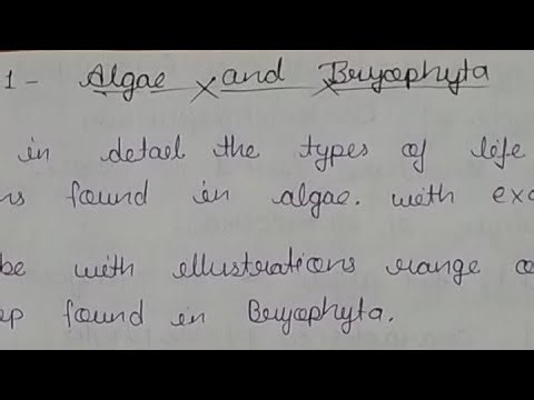 MSc botany paper 1 (Algae and bryophyta) important questions ⁉️