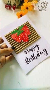 Come on guys !! Let’s make this pretty handmade birthday card🍓🎁