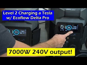 Level 2 Charging a Tesla with Ecoflow Delta Pro now works! My viewers' solution worked!