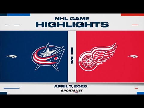 NHL Highlights | Blue Jackets vs. Red Wings - April 7, 2026