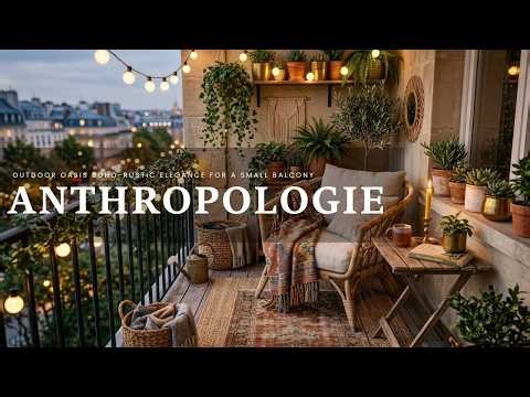 Anthropologie Outdoor Oasis: Boho-Rustic Elegance for a Small Balcony