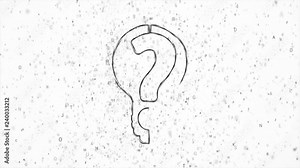 Light Bulb with Black Question