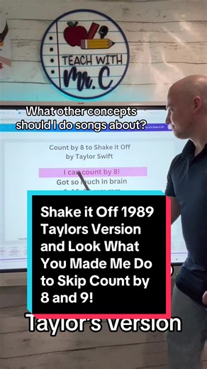 Count by 8 and 9 to Taylor’s Versions of Shake it Off and Look What You Made Me Do #taylorsversion #taylorswift #math #teacherhumor #classroommanagement #teachersoftiktok