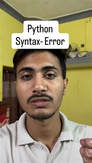 Mahi Sharma | Short films | educational on Instagram: "Python Syntax -Error Pt.1"