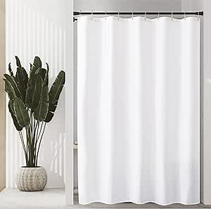 Felisa Stall Fabric Shower Curtain Liner with 3 Magnets,60 Width x 72 Length, Waterproof & Light-Weight Shower Stall Curtain Liner for Bathroom,Soft Cloth,Machine Washable,White