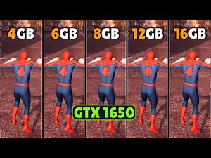 Marvel’s Spider-Man Remastered - 4GB vs 6GB vs 8GB vs 12GB vs 16GB Ram ft. GTX 1650