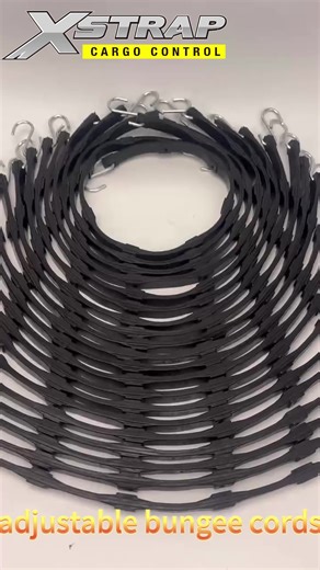 Heavy Duty Bungee Straps Adjustable EPDM Rubber Tie Down Straps with S-Hooks Weatherproof Tarp Straps for Cargo Control