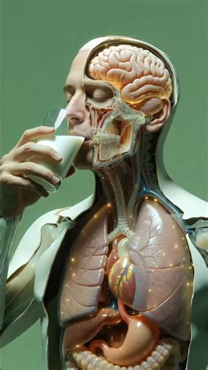 What Happens to Your Body When You Drink Milk? 🥛 (3D Animation) #Shorts