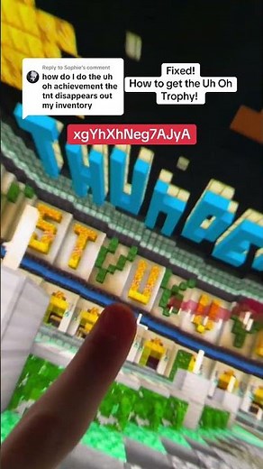 How to get the brand new Uh Oh! Trophy in minecraft bedrock in 5 mins #minecraft