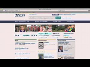 Tour of TPL Homepage