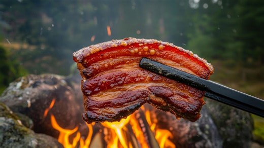 Watch how pork belly burnt ends turned perfectly crispy over the fire