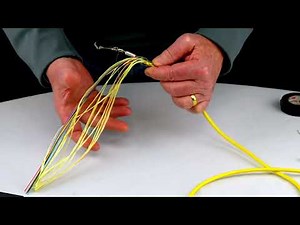 Attaching a Wire Mesh Pulling Grip to fiber