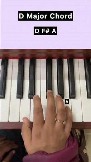 D Major Chord #learnpiano #pianotutorial