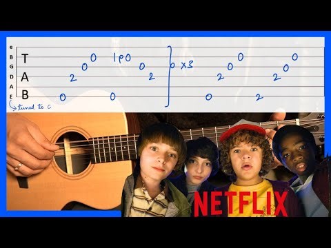 STRANGER THINGS | INTRO GUITAR LESSON FOR BEGINNERS | THEVIOLETGUITAR