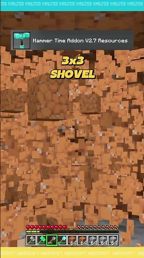 3x3 Shovel Minecraft ADD-ON | Hammer Time