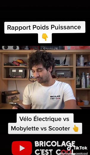 Comparatif rapport poids puissance vélo électrique mobylette scooter #bricolage #velo #electrique #ebike #vae #mob #pourtoi #tiktokacademie #fyp