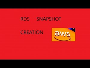 AWS RDS taking snapshot from DB cluster.