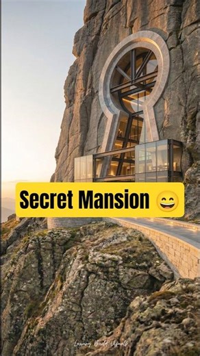 Giant Keyhole Secret Mansion Hidden in a Rock Wall | 8K Cinematic Build #architecture