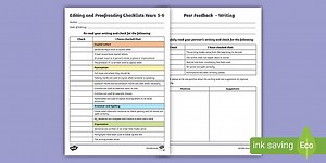 Editing and Proofreading Checklists Years 5-6