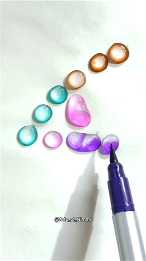 Cute water drops #waterdrops #colourmixing #colors