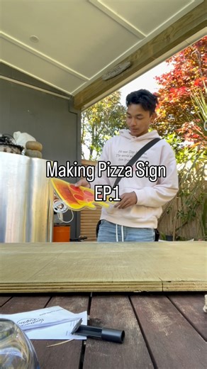 Making Pizza Sign 🪧 EP.1 🚚🍕🔥 . . . #pizza #pizzadose #pizzasign #pizzatruck #pizzanewzealand | PIZZA DOSE