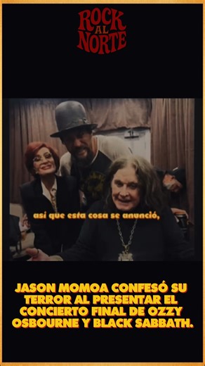 rockalnorte 🎸 on Instagram: "Jason Momoa confesó su terror al presentar el concierto final de Ozzy Osbourne y Black Sabbath. Acostumbrado a las cámaras, el actor reconoció que nada lo preparó para estar arriba del escenario en “Back to the Beginning”, el show histórico realizado en Villa Park, Birmingham. “Para mí Ozzy es como un dios”, dijo. Y agregó la frase que lo resume todo: “Todo el mundo que me encanta tocaba ahí”. Momoa contó que él solo quería ir como público con sus hijos y terminó si