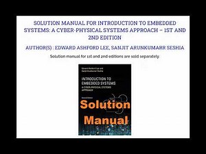 Solution Manual for Introduction to Embedded Systems – Edward Lee, Sanjit Seshia
