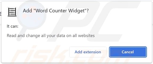 Word Counter Widget Adware