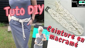 Bonjour à tous ! Ce nouveau tuto DIY vous apprendra à réaliser une ceinture en macramé. C'est l'heure de bricoler ! Et si on apprenait à faire du macramé ? Et si on en profitait pour réaliser une ceinture tendance, style boho chic, super sympa sur une robe par exemple. Dans ce tutoriel, je vous apprend un noeud de macramé, le noeud de cabestan en diagonal pour faire des motifs chevrons pour cette jolie ceinture estivale ! Que vous ayez envie d'apprendre le macramé ou que vous ayez juste envie de