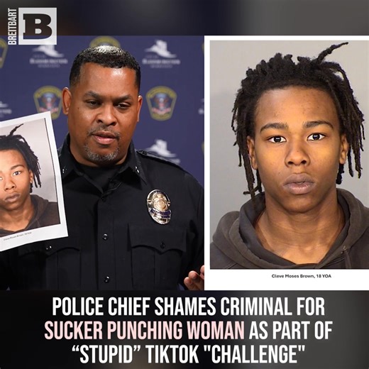 "You TikTok'ed in Bloomington, you punch people in the back of the head... we locked you up," said Police Chief Booker T. Hodges as he shamed a suspect, who had two warrants active at the time for his arrest, who punched a woman in the back of the head as part of a TikTok "challenge." | Breitbart