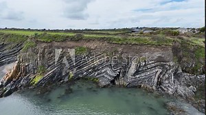 metamorphic rock formations on the coastal cliffs in ireland