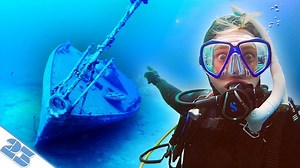 Exploring two terrifying shipwreck 100 ft below 🚢😨 | Sam and Colby