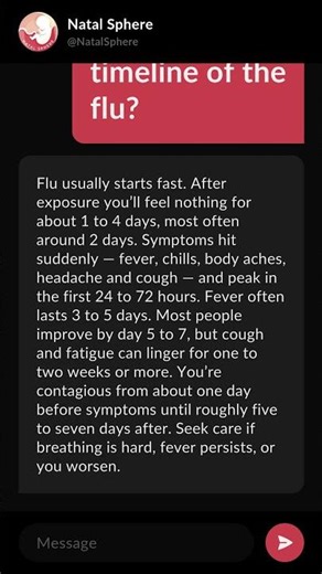 What is the timeline of the flu?