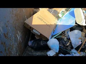 Insane Double Smash! Compactor Eats Garbage While Backhoe Crushes Furniture & Wood!