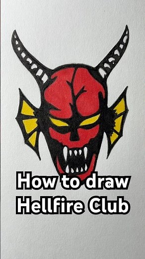 How to draw Hellfire Club from Stranger Things! Easy! #art #hellfireclub #strangerthings #howtodraw