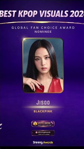 Jisoo is nominated as best visual #jisoo#jisoo_flower