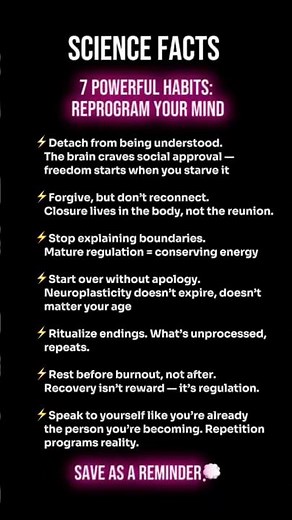 7 Hidden Habits That Quietly Reprogram Your Mind 🧠 #sciencefacts #selfgrowth