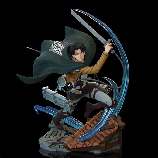 Attack on Titan Levi Ackerman STL 3D Print Model (digital Download) - Etsy